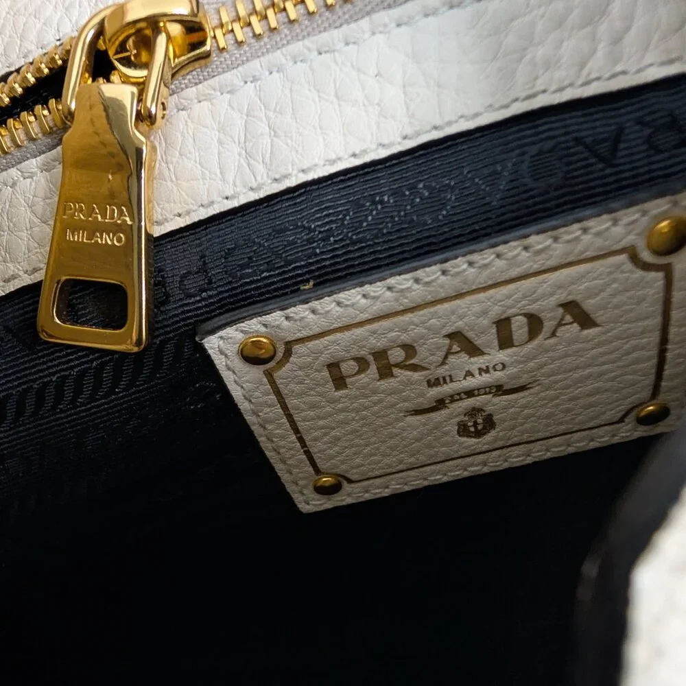 Prada Vitella Phenix Cream Hobo Bag - Picture 6 of 9